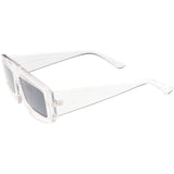 Futuristic Retro Rectangle Block Flat Lens Sunglasses C752 from zeroUV