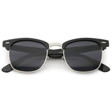 Classic Square Neutral Colored Lenses Horn Rimmed Sunglasses C771 from zeroUV