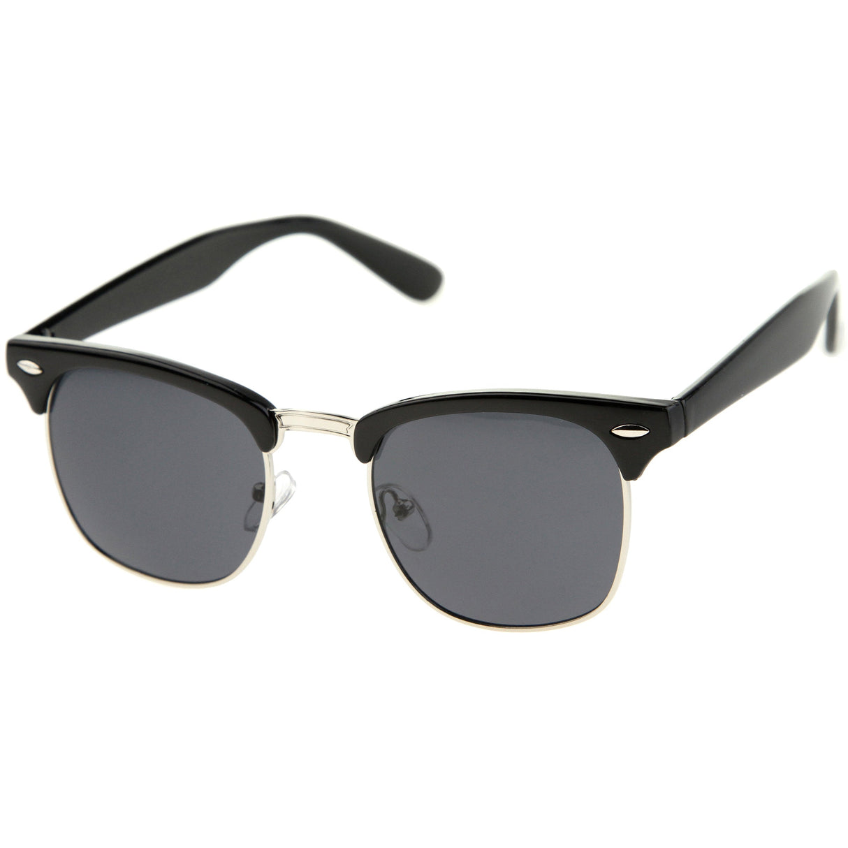 Classic Square Neutral Colored Lenses Horn Rimmed Sunglasses C771 from zeroUV