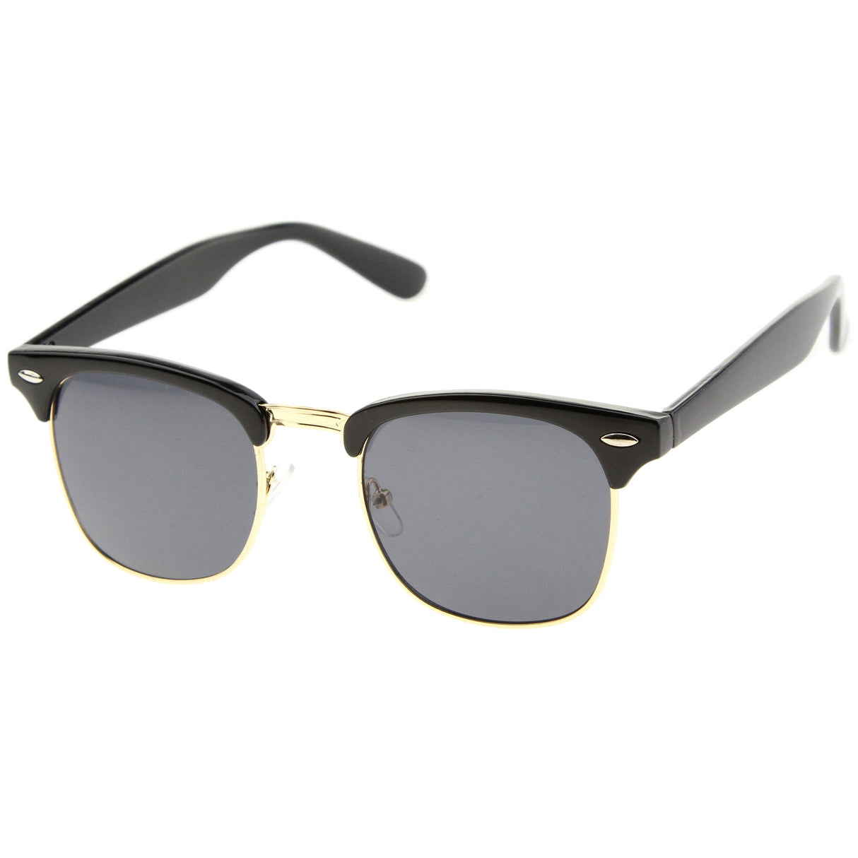 Classic Square Neutral Colored Lenses Horn Rimmed Sunglasses C771 from zeroUV