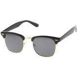 Classic Square Neutral Colored Lenses Horn Rimmed Sunglasses C771 from zeroUV