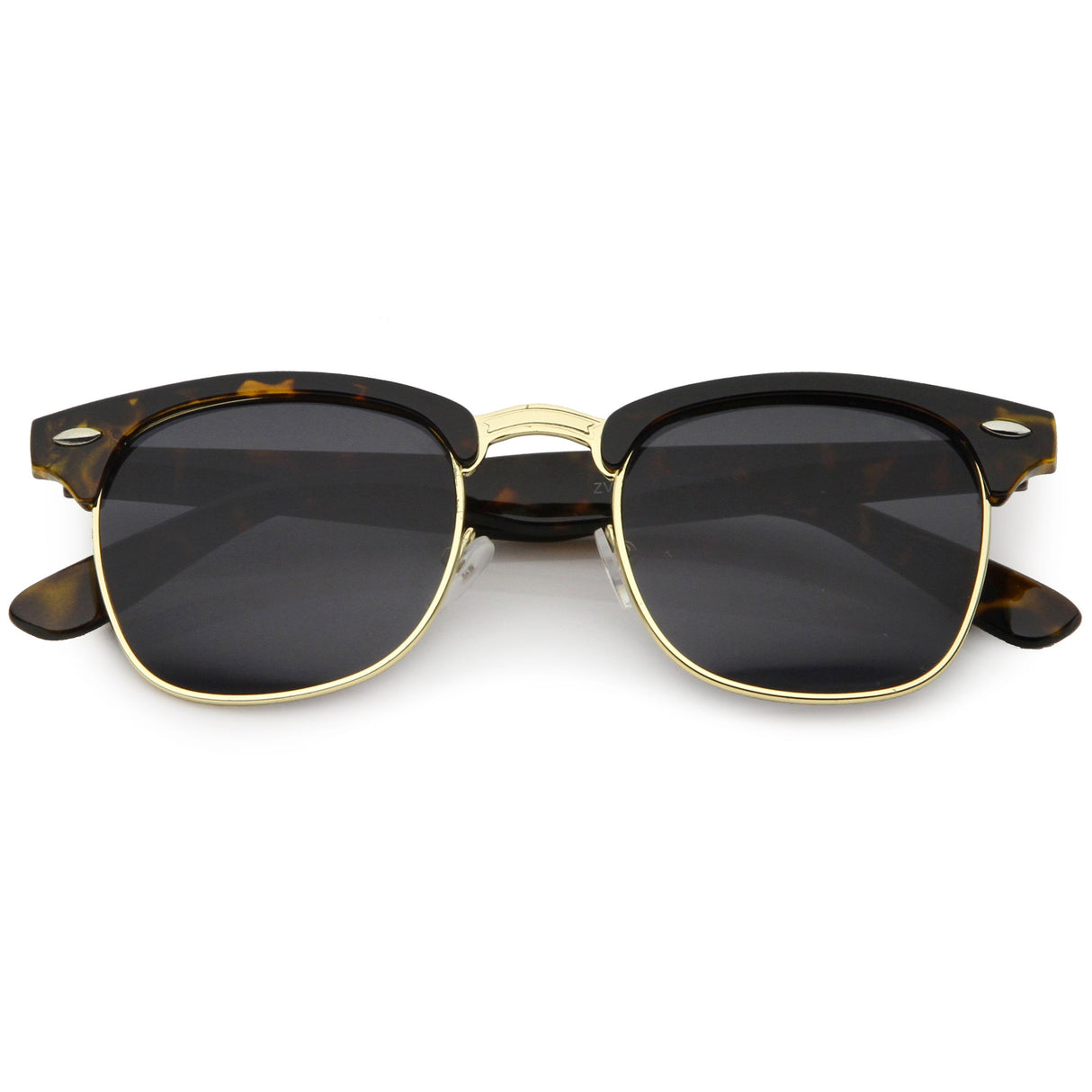 Classic Square Neutral Colored Lenses Horn Rimmed Sunglasses C771 from zeroUV