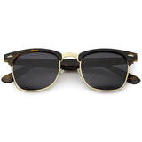 Classic Square Neutral Colored Lenses Horn Rimmed Sunglasses C771 from zeroUV