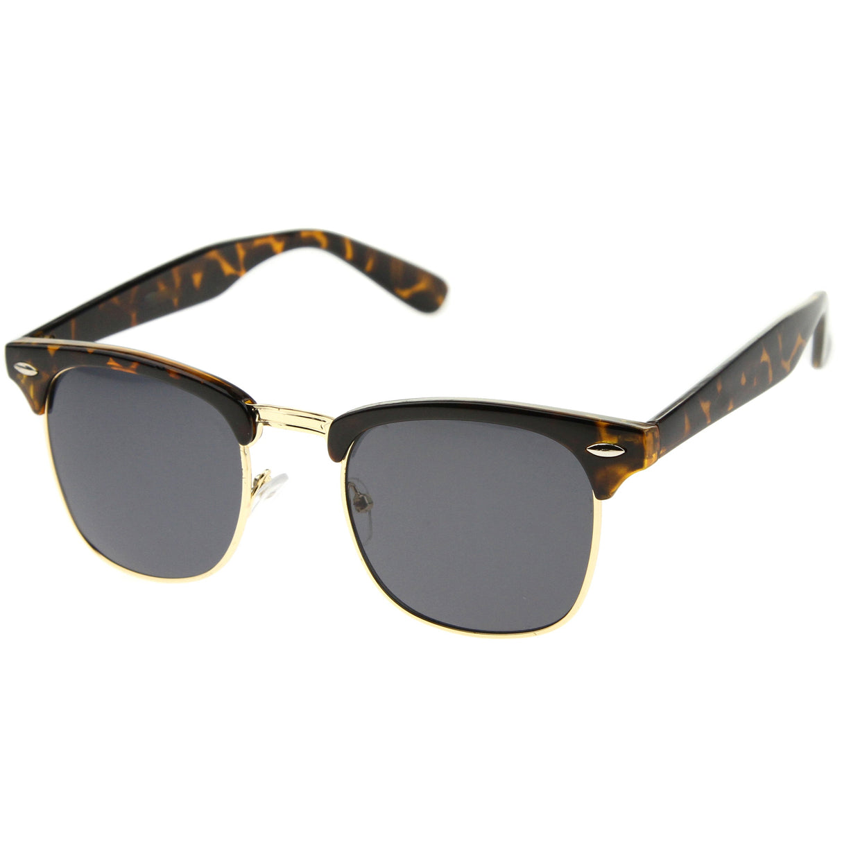 Classic Square Neutral Colored Lenses Horn Rimmed Sunglasses C771 from zeroUV