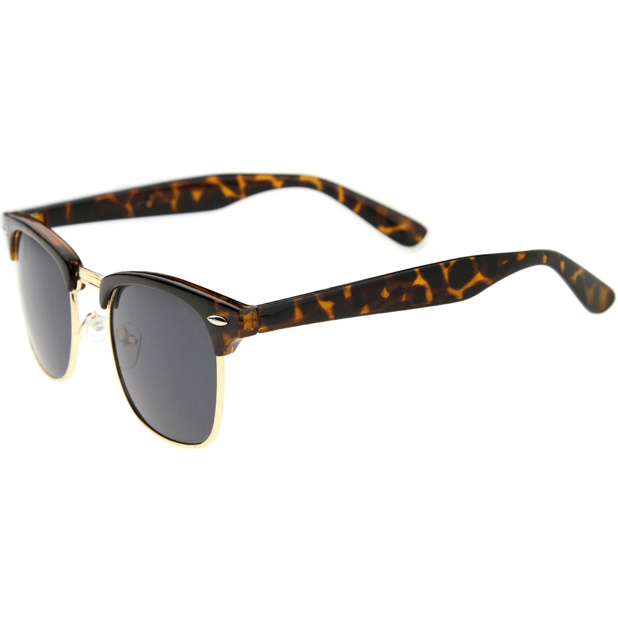Classic Square Neutral Colored Lenses Horn Rimmed Sunglasses C771 from zeroUV