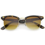 Classic Square Neutral Colored Lenses Horn Rimmed Sunglasses C771 from zeroUV