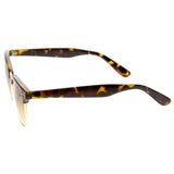 Classic Square Neutral Colored Lenses Horn Rimmed Sunglasses C771 from zeroUV