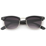 Classic Square Neutral Colored Lenses Horn Rimmed Sunglasses C771 from zeroUV
