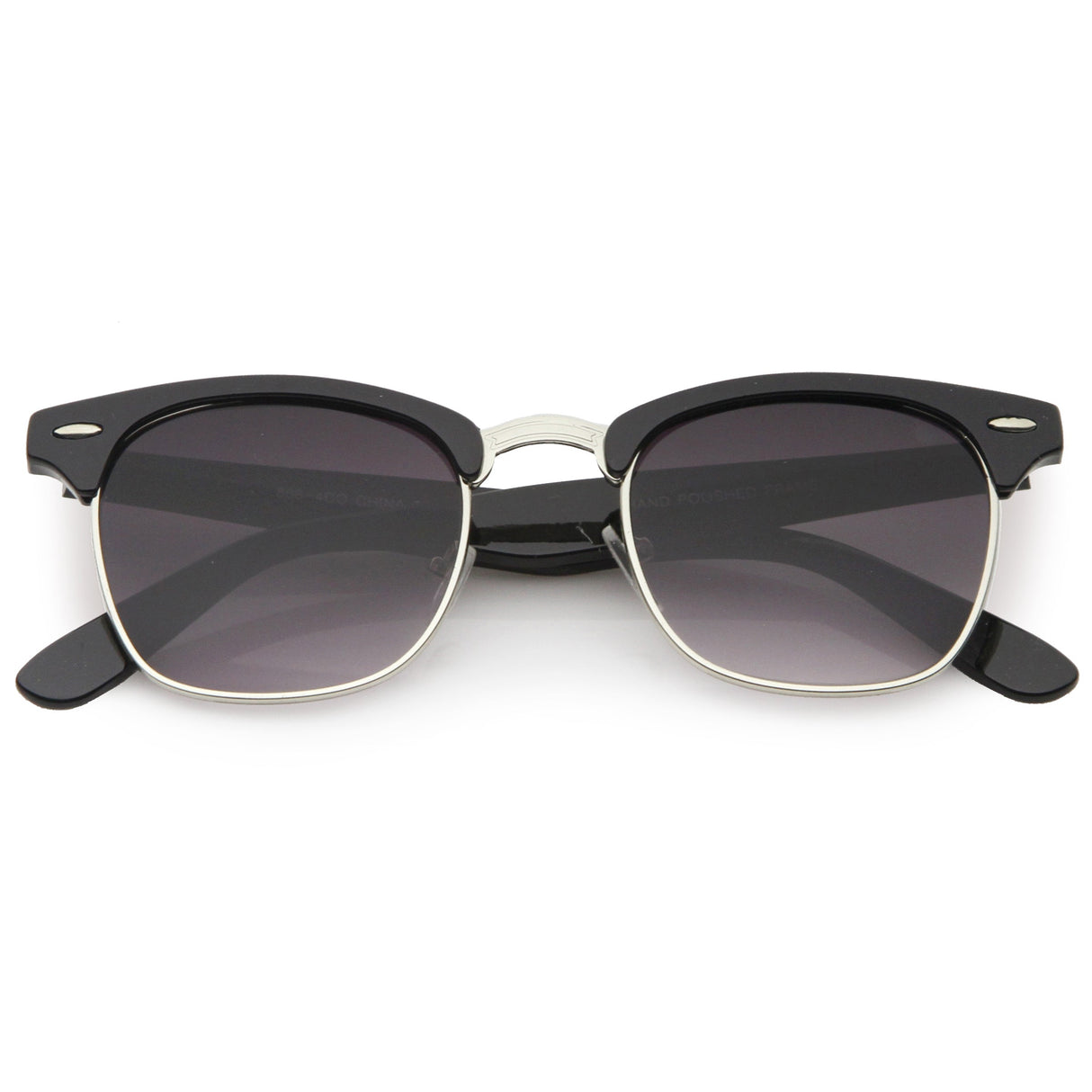 Classic Square Neutral Colored Lenses Horn Rimmed Sunglasses C771 from zeroUV