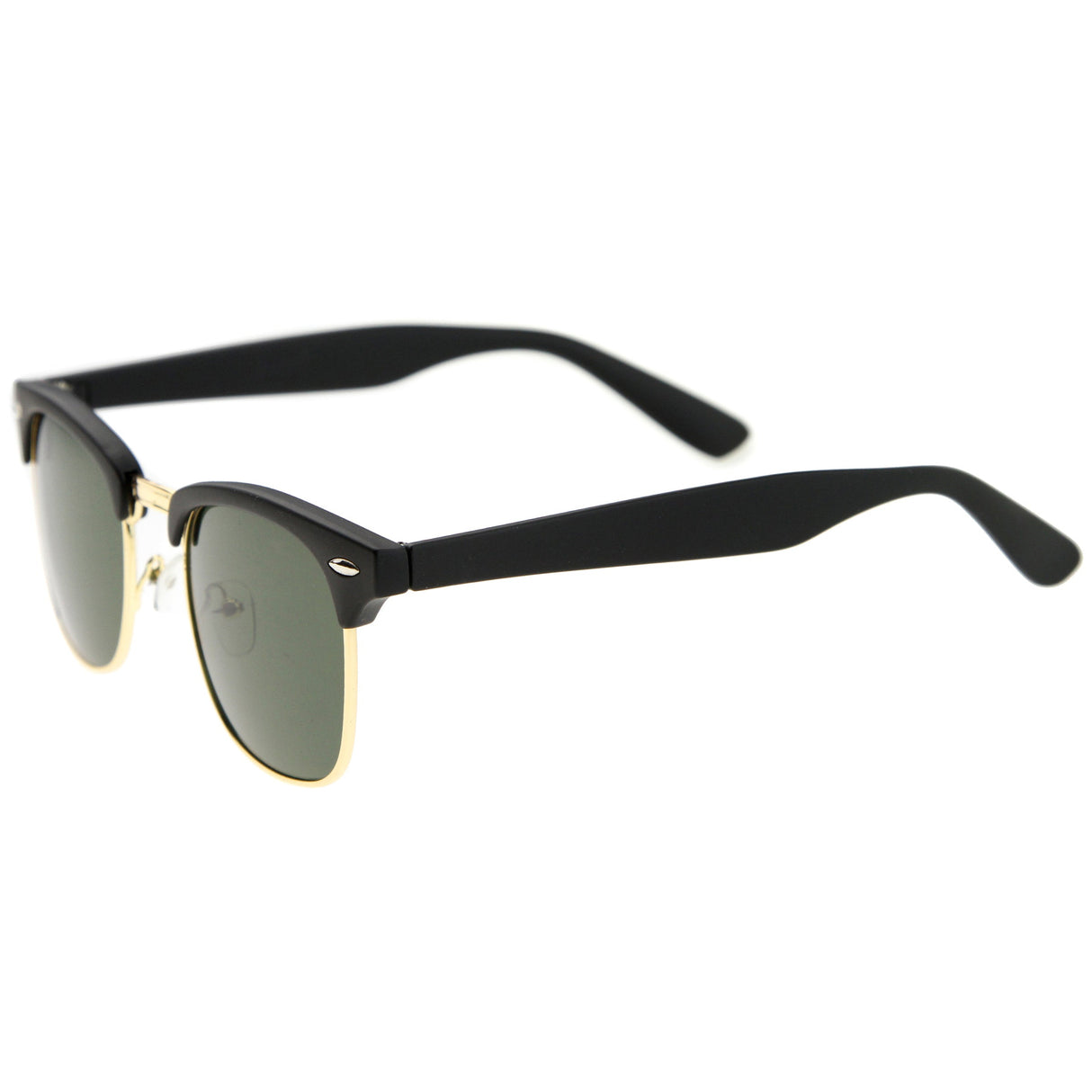 Classic Square Neutral Colored Lenses Horn Rimmed Sunglasses C771 from zeroUV