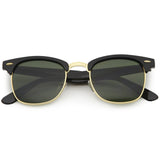 Classic Square Neutral Colored Lenses Horn Rimmed Sunglasses C771 from zeroUV