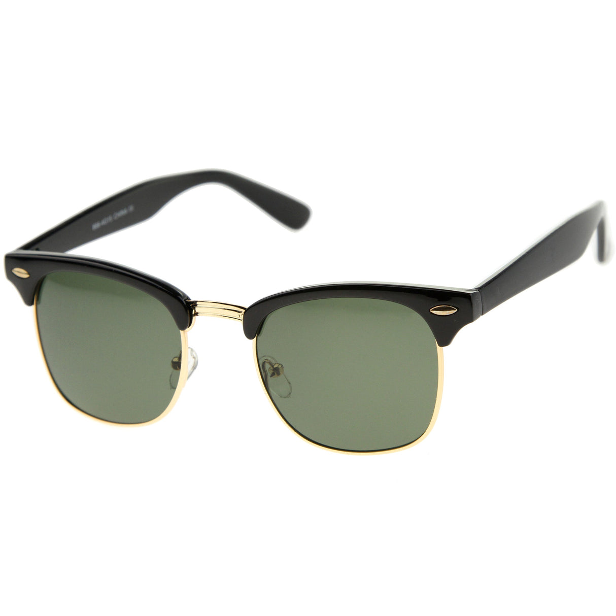 Classic Square Neutral Colored Lenses Horn Rimmed Sunglasses C771 from zeroUV