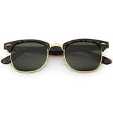 Classic Square Neutral Colored Lenses Horn Rimmed Sunglasses C771 from zeroUV