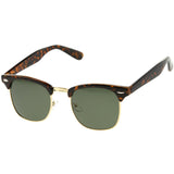 Classic Square Neutral Colored Lenses Horn Rimmed Sunglasses C771 from zeroUV