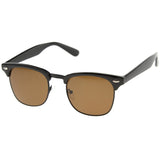 Classic Square Neutral Colored Lenses Horn Rimmed Sunglasses C771 from zeroUV