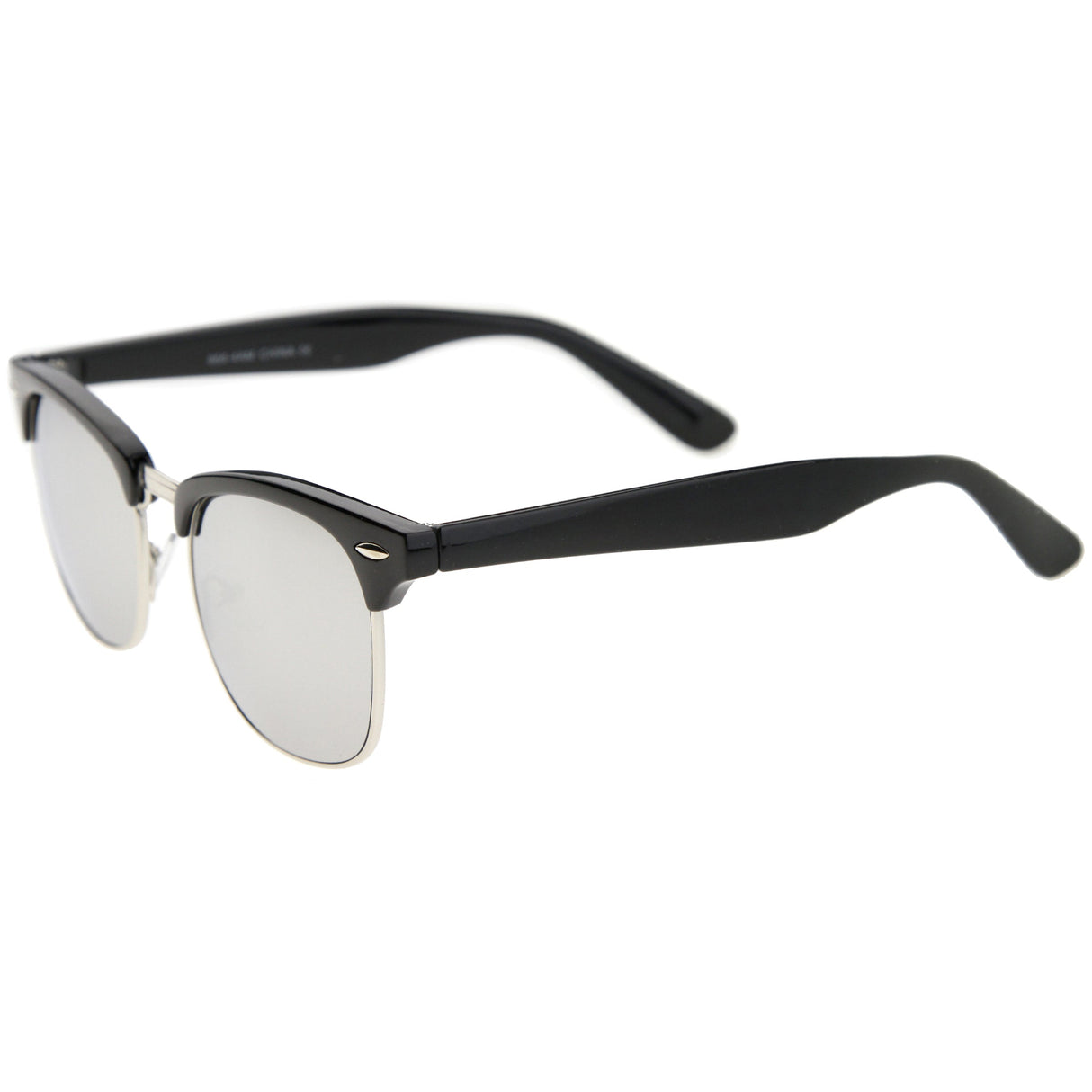 Classic Square Colored Mirrored Lens Horn Rimmed Sunglasses C772 from zeroUV