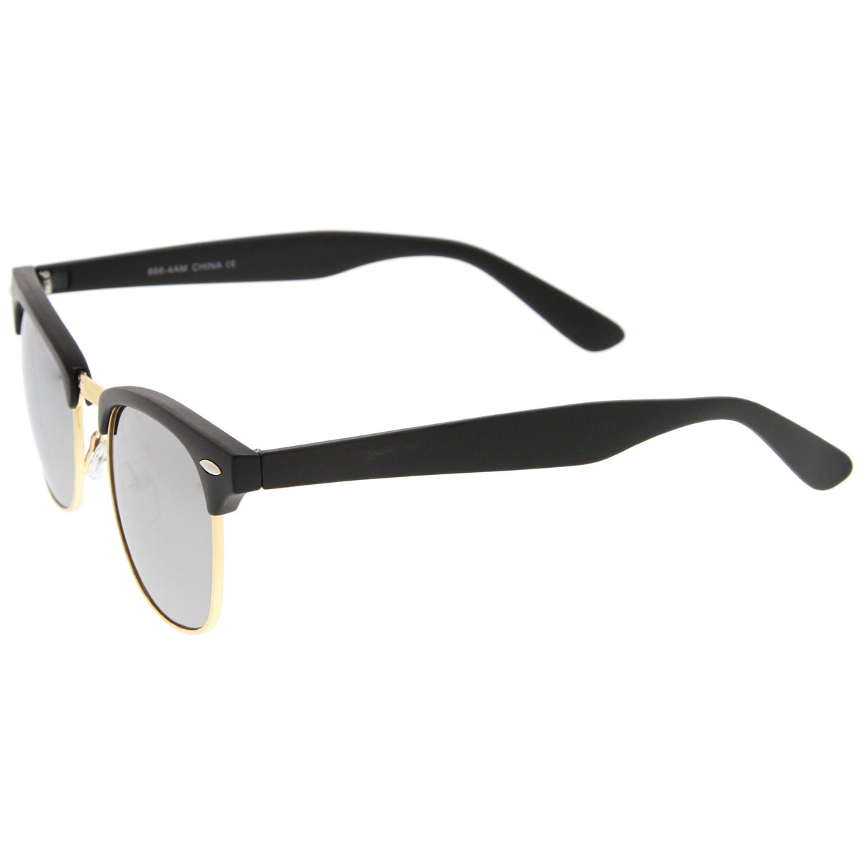 Classic Square Colored Mirrored Lens Horn Rimmed Sunglasses C772 from zeroUV