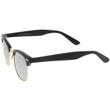 Classic Square Colored Mirrored Lens Horn Rimmed Sunglasses C772 from zeroUV