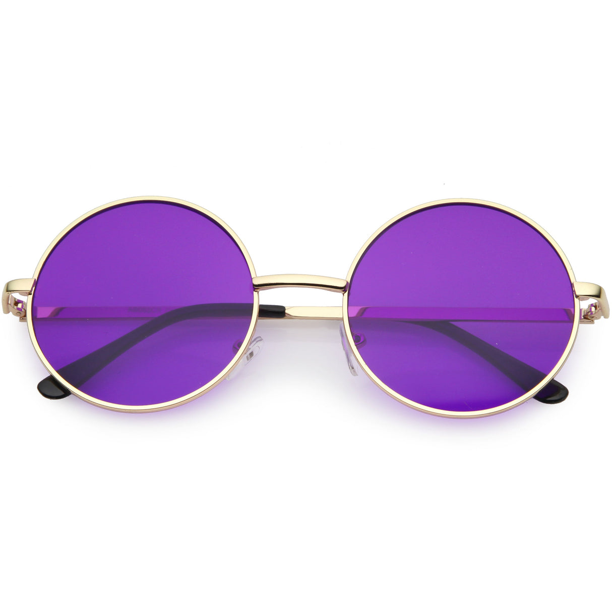 Retro Hippie Round Color Tone Metal Sunglasses 9892 from zeroUV