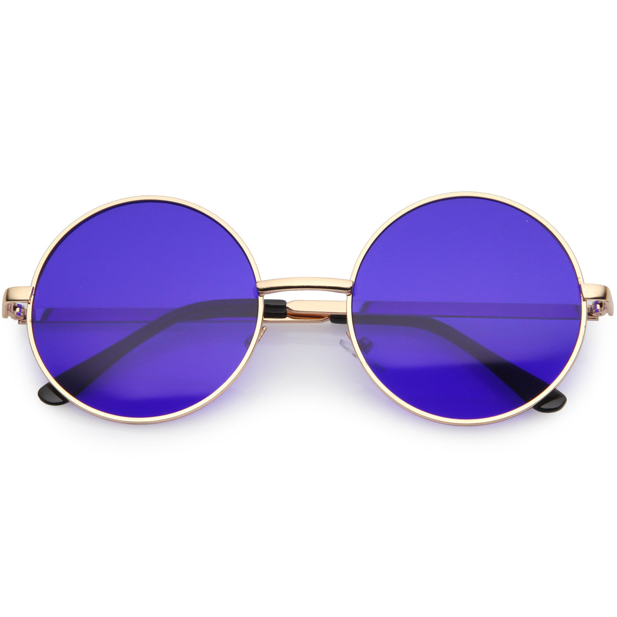 Retro Hippie Round Color Tone Metal Sunglasses 9892 from zeroUV