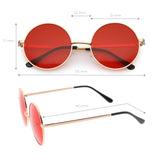 Retro Hippie Round Color Tone Metal Sunglasses 9892 from zeroUV