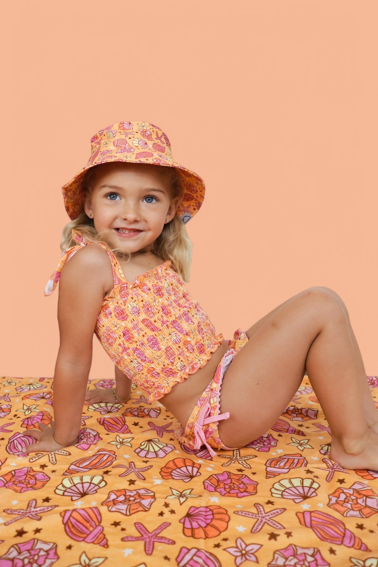 SHELLO SUMMER DREAM SMOCKED TANKINI TWO PIECE SWIM SUIT from DREAM BIG LITTLE CO