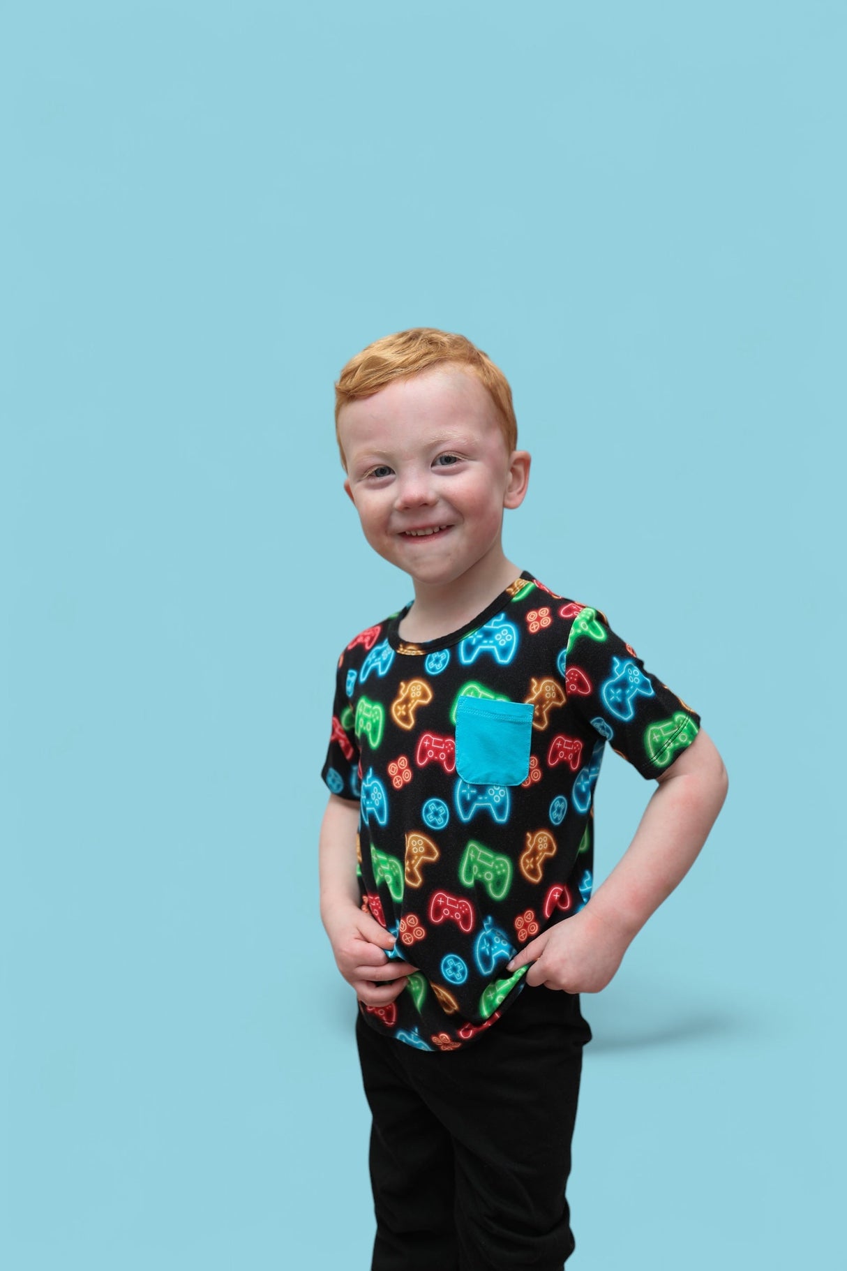 GAMER GLOW DREAM POCKET TEE from DREAM BIG LITTLE CO