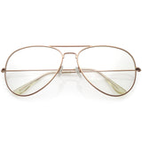 Retro Full Metal Aviator Sunglasses With Clear Lenses Glasses 9591 from zeroUV