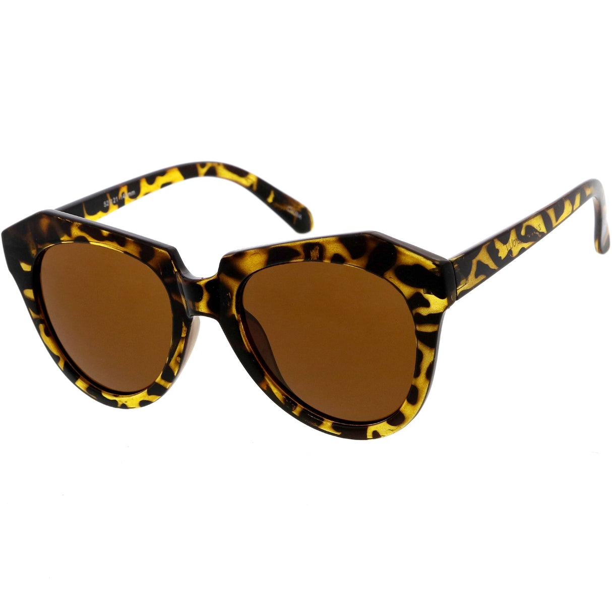 Women's Oversize Geometric Round Cat Eye Sunglasses C938 from zeroUV