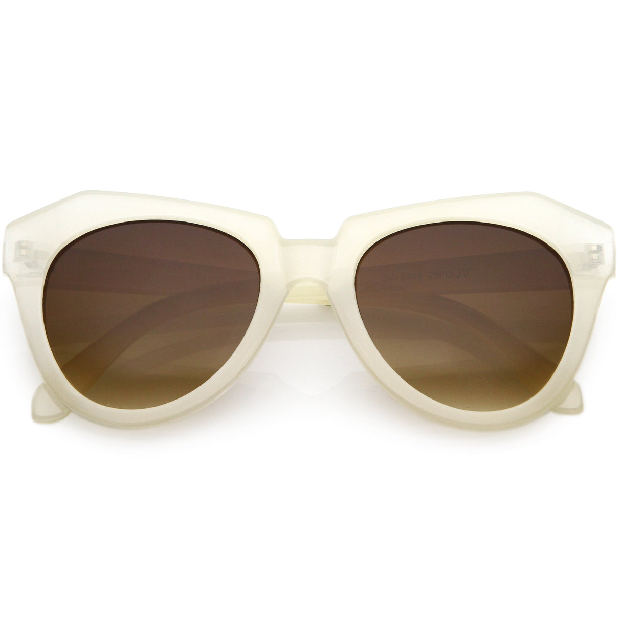 Women's Oversize Geometric Round Cat Eye Sunglasses C938 from zeroUV