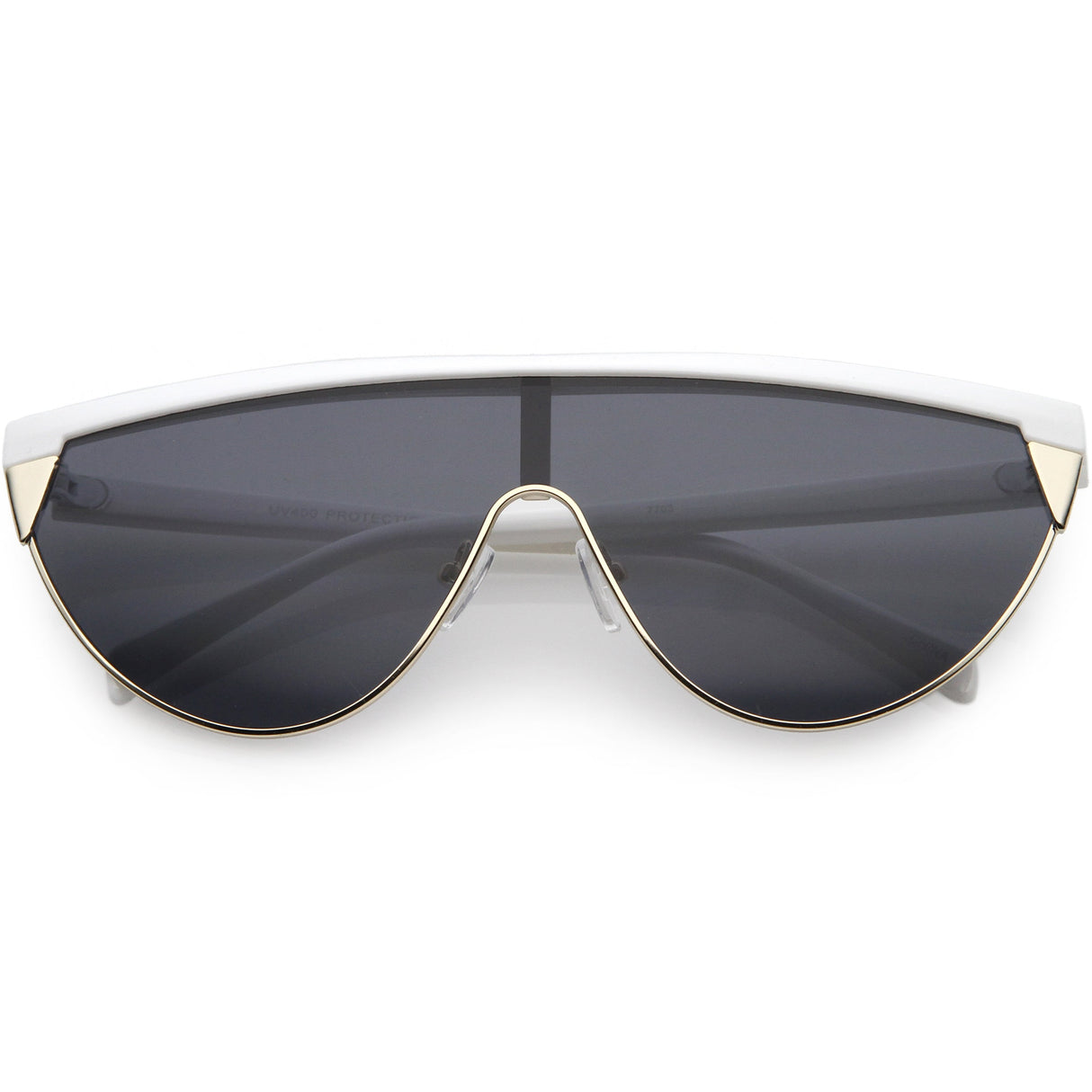 Retro Futuristic Flat Top Mono Shield Blade Sunglasses C953 from zeroUV