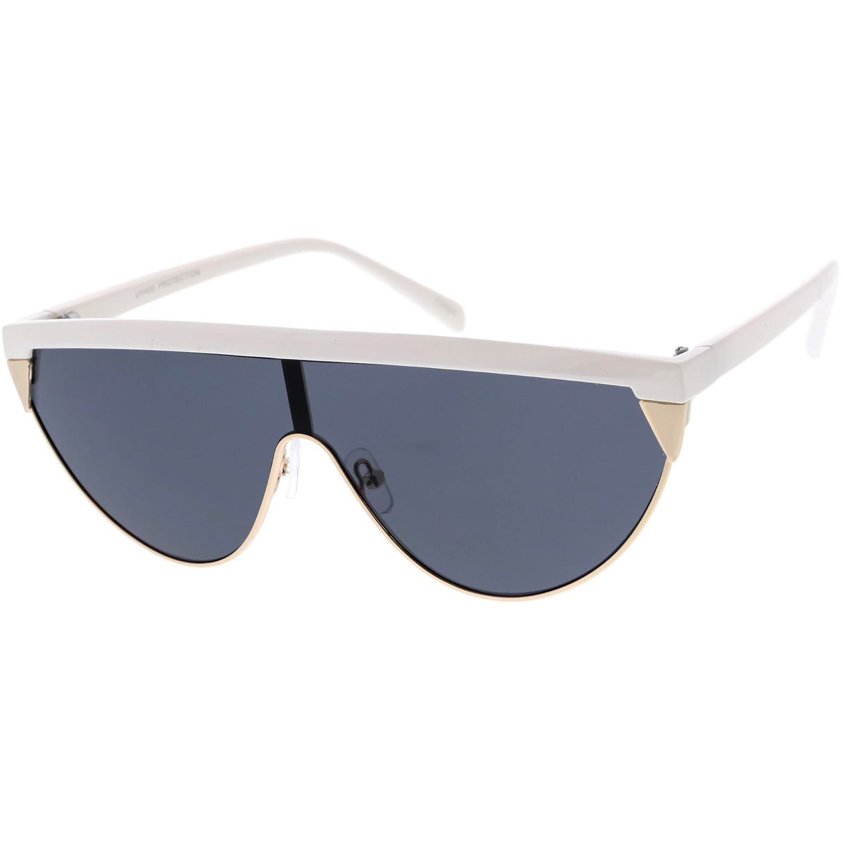 Retro Futuristic Flat Top Mono Shield Blade Sunglasses C953 from zeroUV