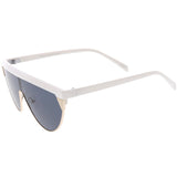 Retro Futuristic Flat Top Mono Shield Blade Sunglasses C953 from zeroUV