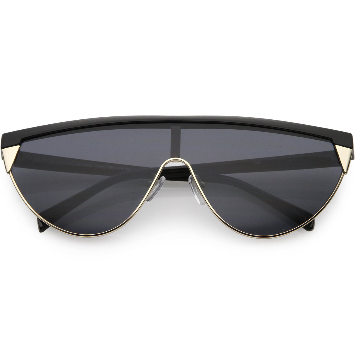 Retro Futuristic Flat Top Mono Shield Blade Sunglasses C953 from zeroUV