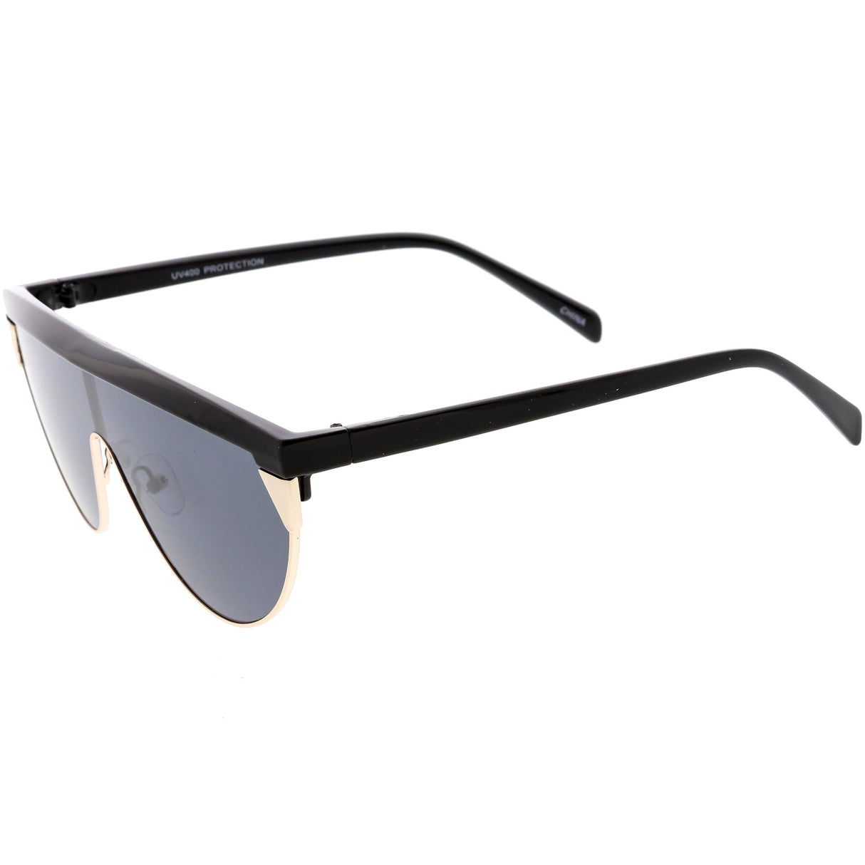 Retro Futuristic Flat Top Mono Shield Blade Sunglasses C953 from zeroUV