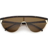 Retro Futuristic Flat Top Mono Shield Blade Sunglasses C953 from zeroUV