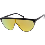 Retro Futuristic Flat Top Mono Shield Blade Sunglasses C953 from zeroUV