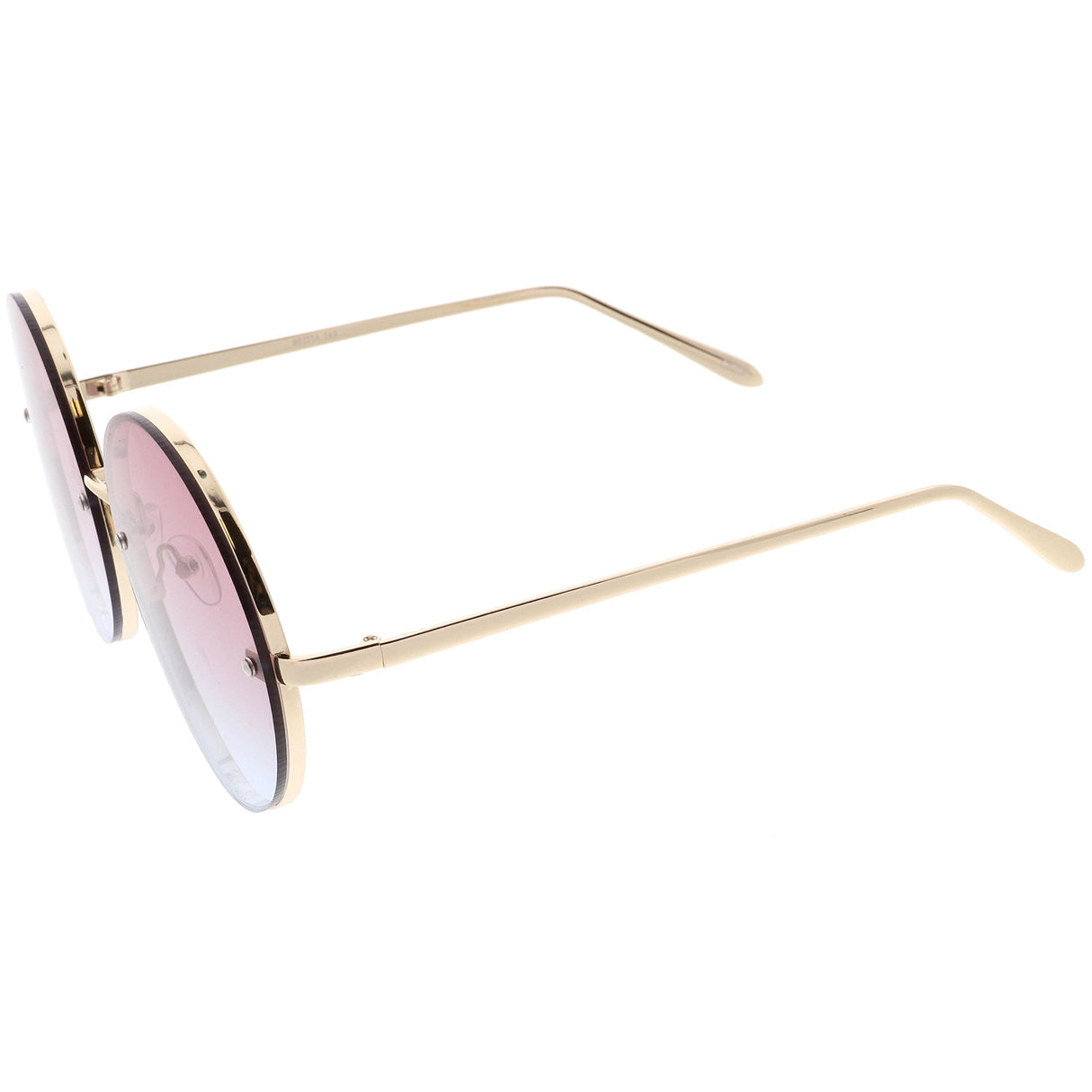 Women's Oversize Round Rimless Color Two Tone Sunglasses C985 from zeroUV