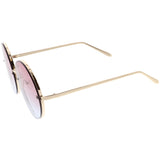 Women's Oversize Round Rimless Color Two Tone Sunglasses C985 from zeroUV
