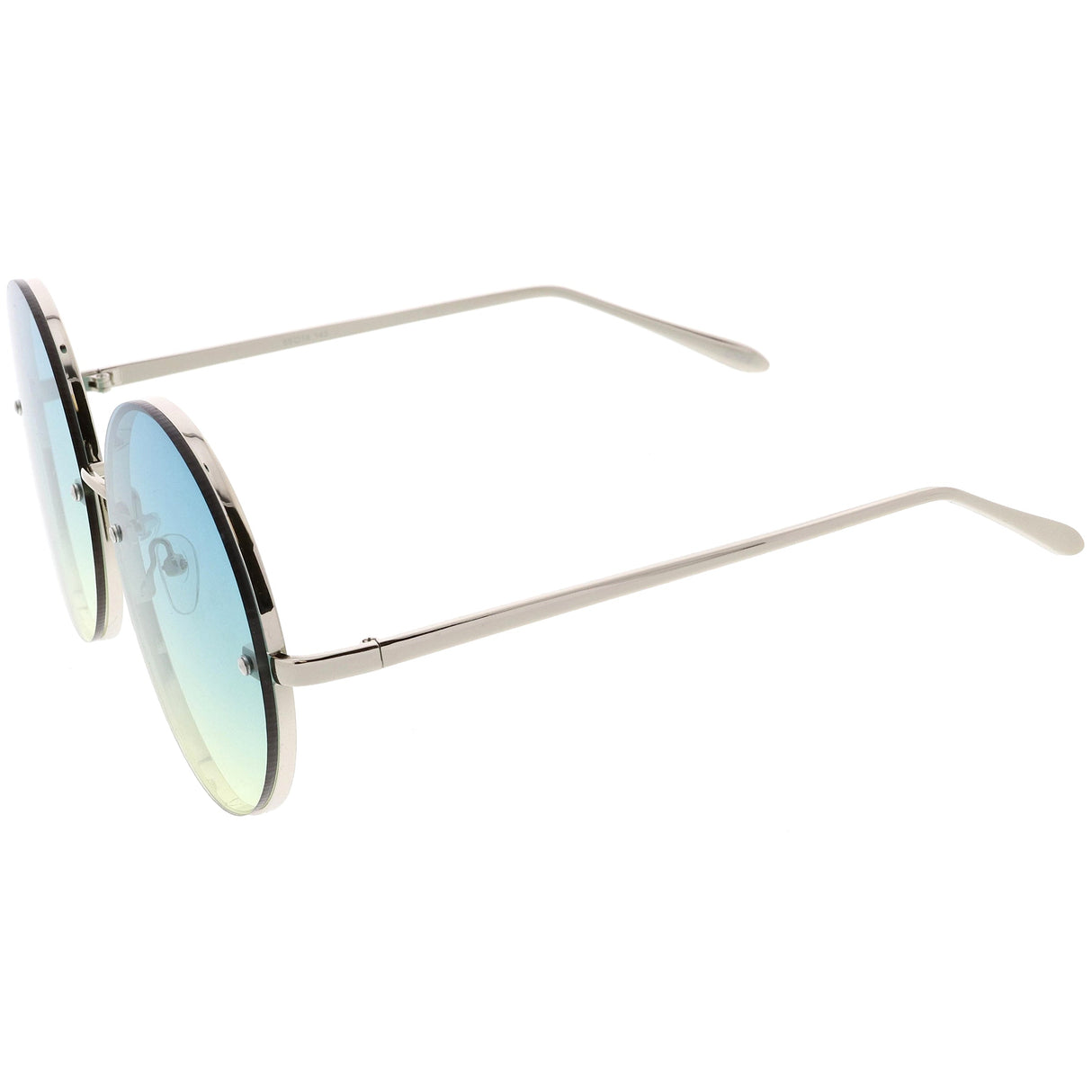 Women's Oversize Round Rimless Color Two Tone Sunglasses C985 from zeroUV