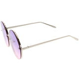 Women's Oversize Round Rimless Color Two Tone Sunglasses C985 from zeroUV
