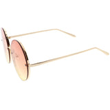 Women's Oversize Round Rimless Color Two Tone Sunglasses C985 from zeroUV