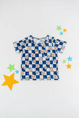 Dream Big Little Co x CoComelon JJ STARRY NIGHT CHECKERS DREAM POCKET TEE from DREAM BIG LITTLE CO