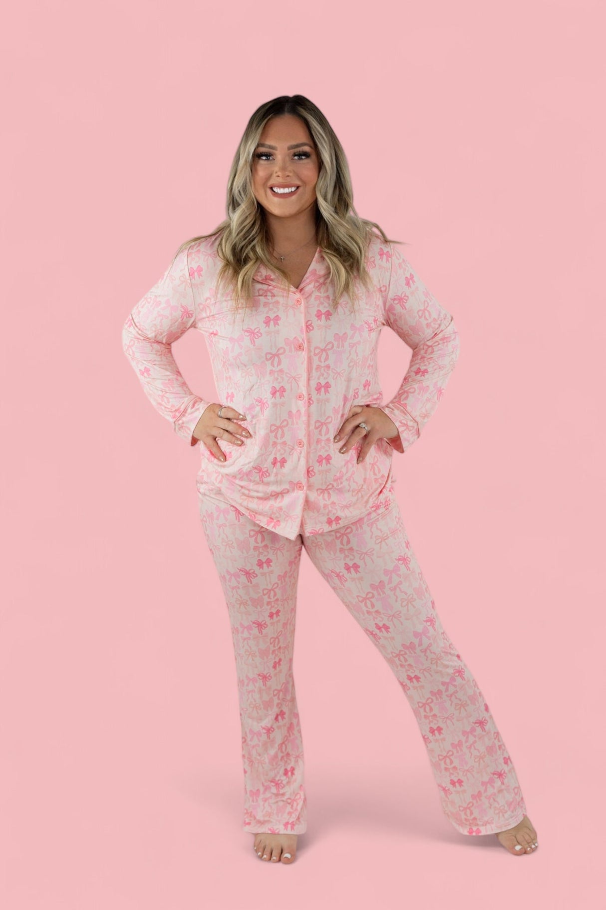 BLISSFUL BOWS WOMEN’S RELAXED FLARE DREAM SET from DREAM BIG LITTLE CO