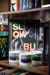 Slow Burn Book Candle Collection from Pretty Honest Candles