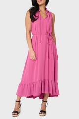 Sienna Sleeveless Tie Neck Midi Dress from Gibsonlook