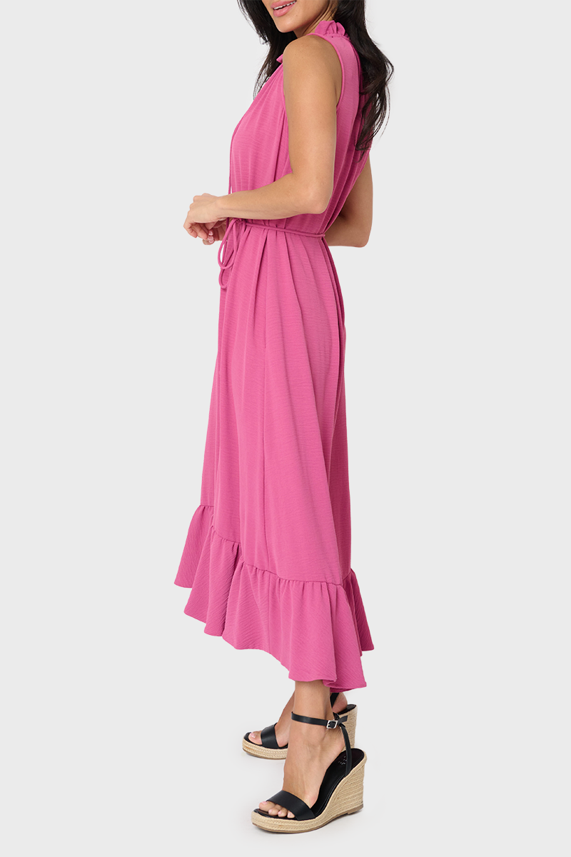 Sienna Sleeveless Tie Neck Midi Dress from Gibsonlook