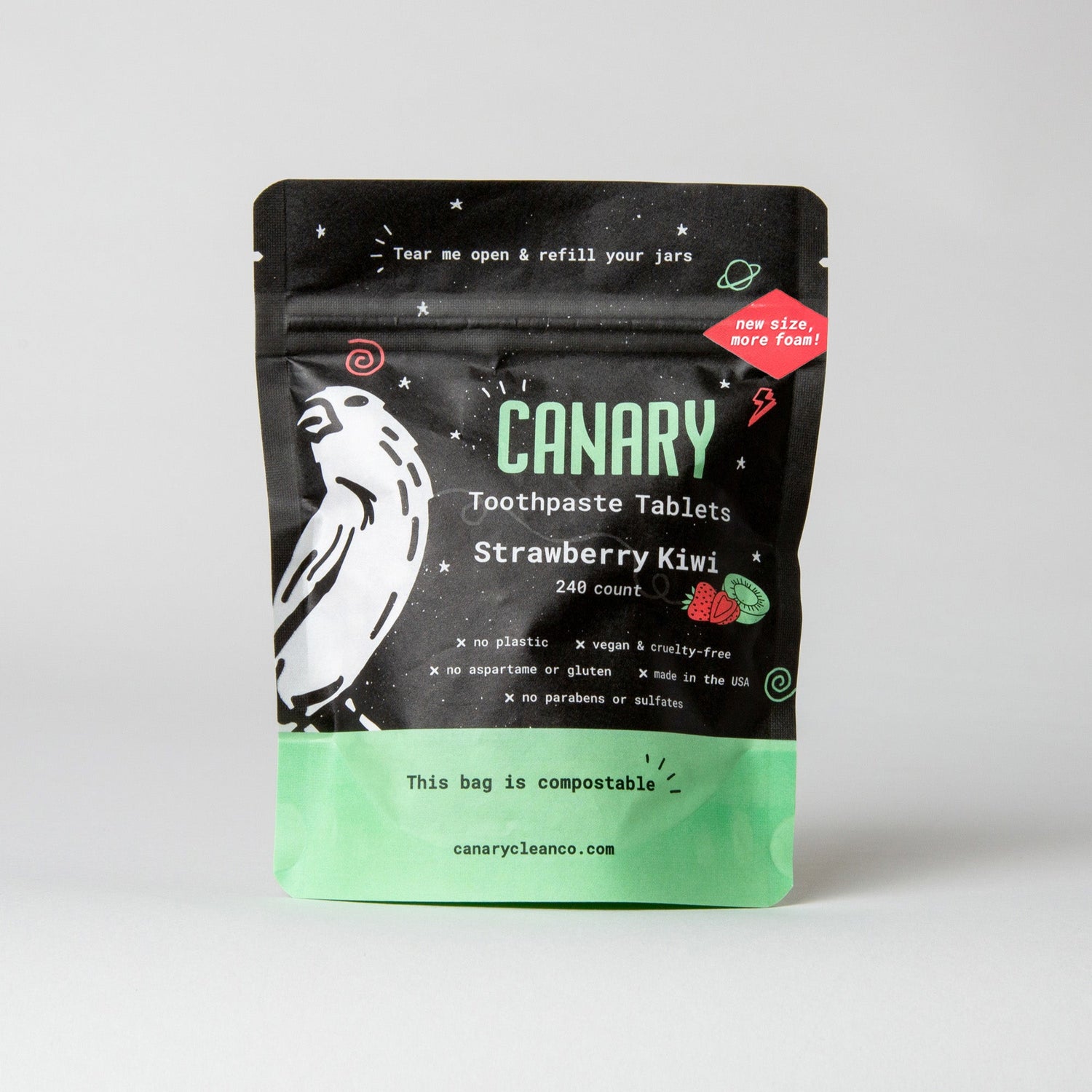 Strawberry + Kiwi Toothpaste Tablets from Canary