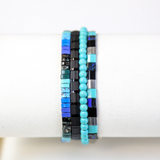 CASPAIN - 4 Tila Bead Bracelet Stack from Mack & Rex