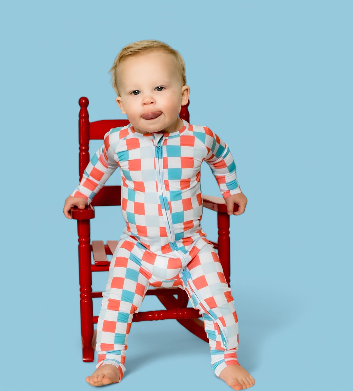 USA CHECKERS DREAM ROMPER from DREAM BIG LITTLE CO